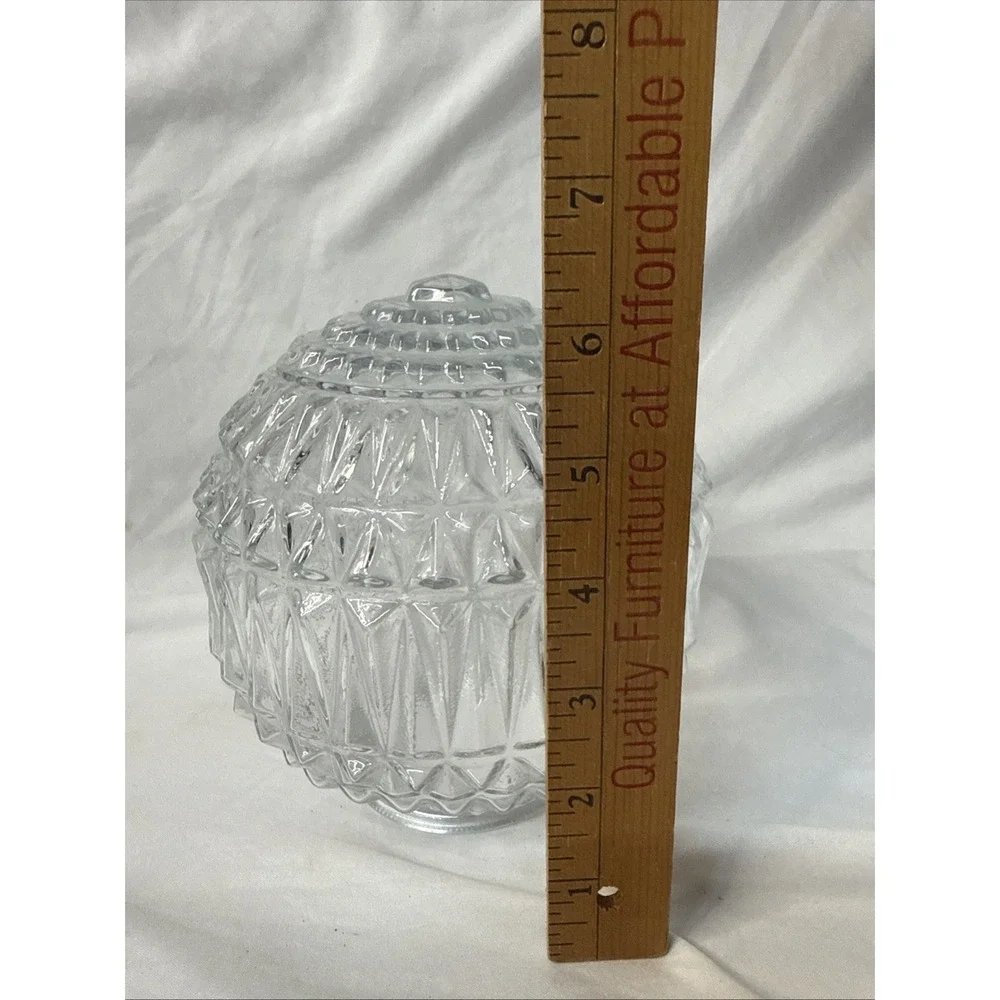 Globe Ceiling Art Deco Vintage. Clear, Stunning! 6
